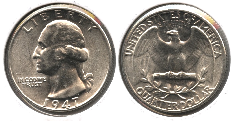 1947 Washington Quarter AU-55 f