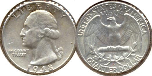 1948-D Washington Quarter AU-50