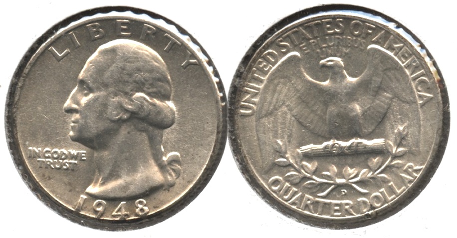 1948-D Washington Quarter AU-50 #a
