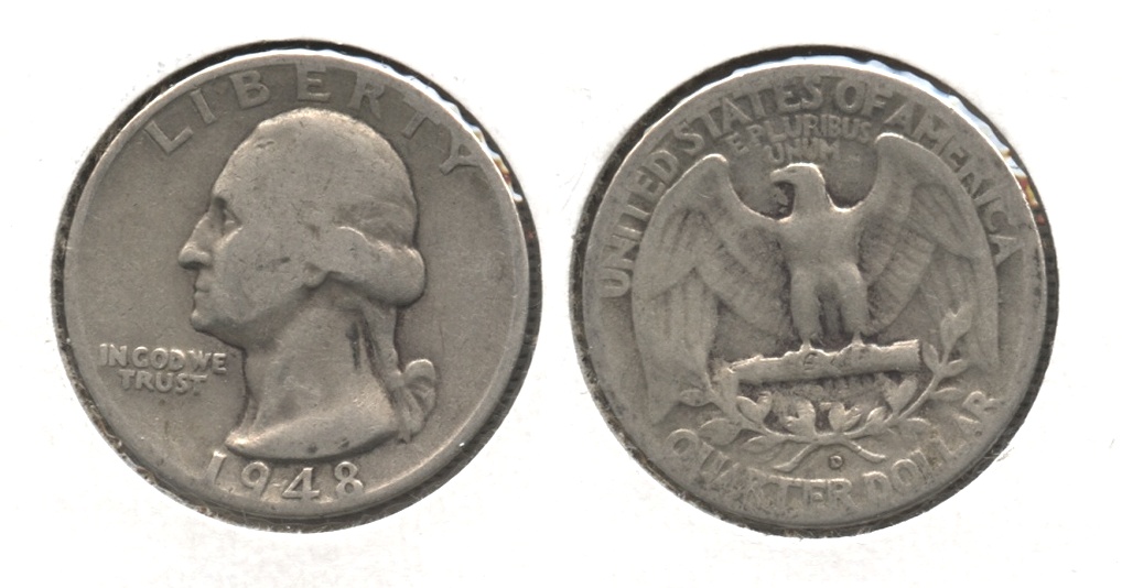 1948-D Washington Quarter Good-4