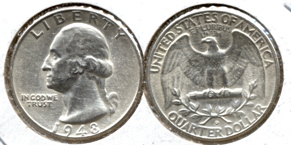 1948-D Washington Quarter MS-60 a