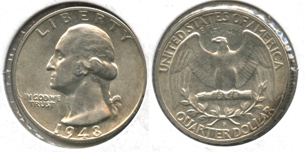 1948-S Washington Quarter AU-55