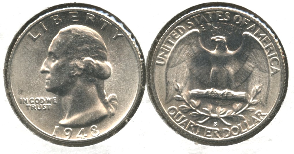 1948-S Washington Quarter MS-60 #d