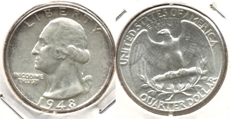 1948 Washington Quarter MS-60 b