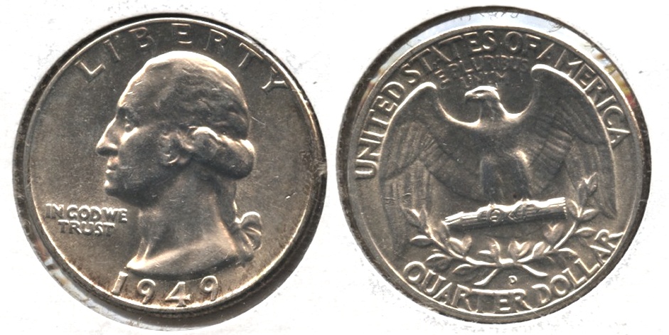 1949-D Washington Quarter AU-55