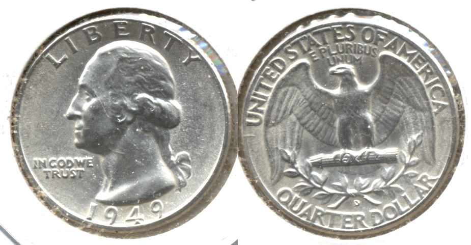 1949-D Washington Quarter MS-60 h
