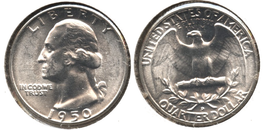1950-D Washington Quarter MS-60 #b