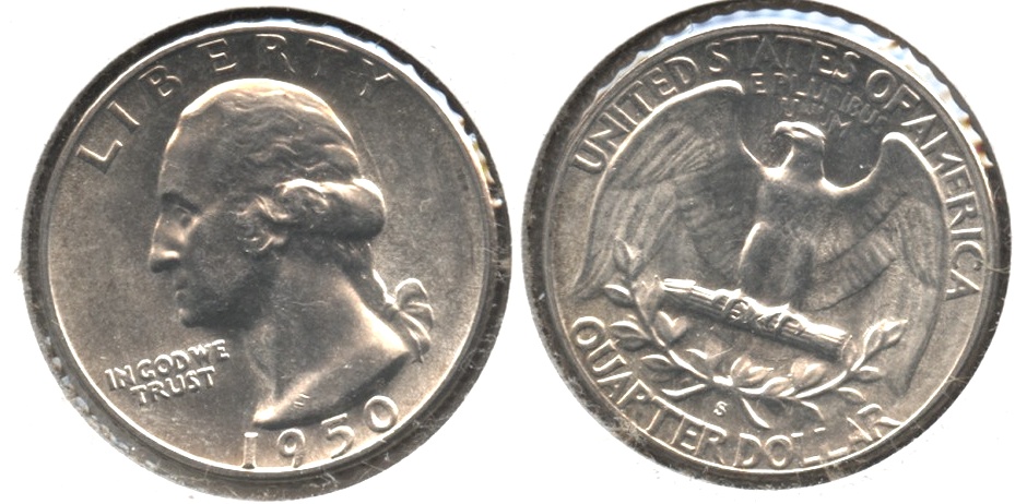 1950-S Washington Quarter MS-60 #c