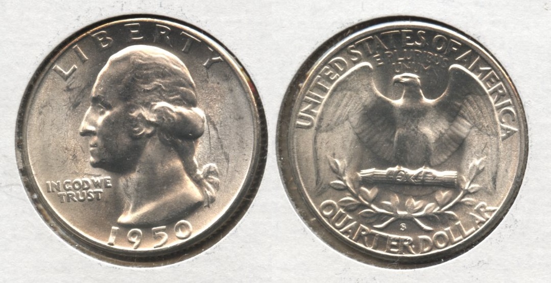 1950-S Washington Quarter MS-60 #d