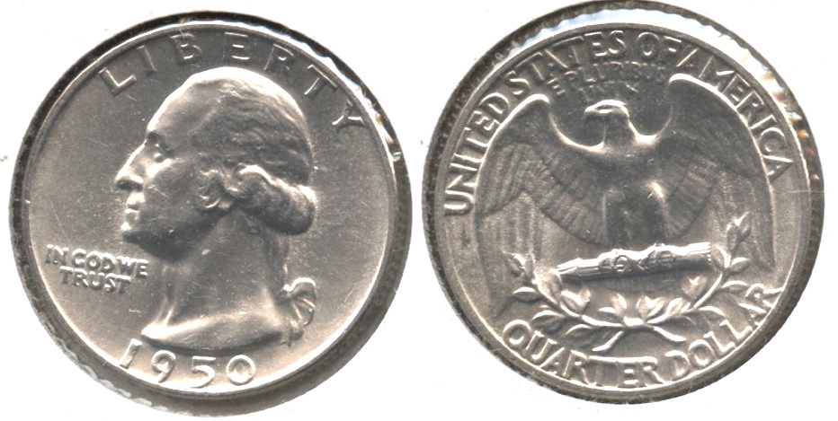 1950 Washington Quarter AU-55