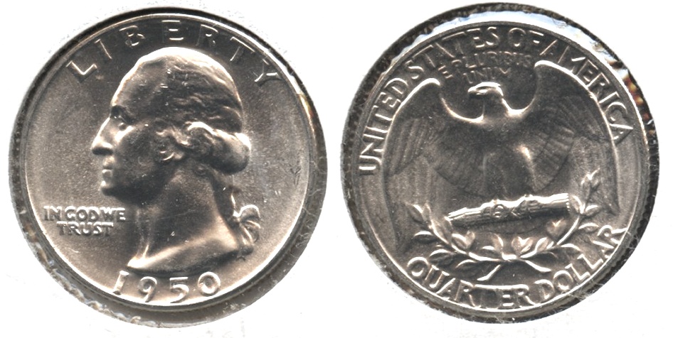 1950 Washington Quarter MS-60 #a