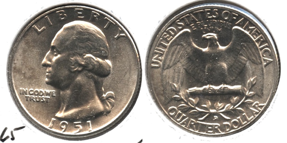 1951-D Washington Quarter MS-60 #b