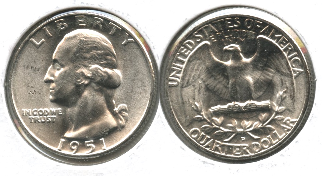 1951-D Washington Quarter MS-60 #g