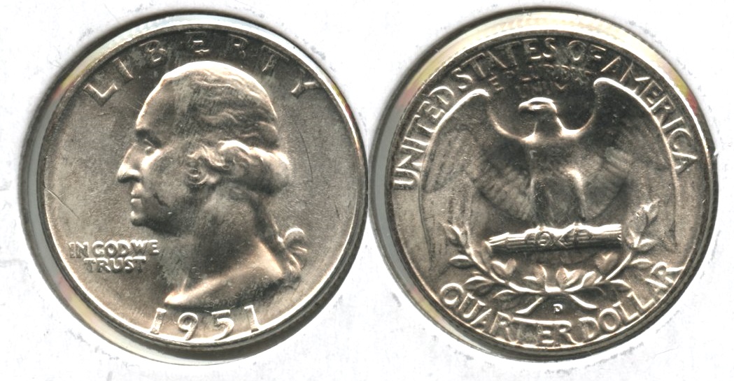 1951-D Washington Quarter MS-60 #i