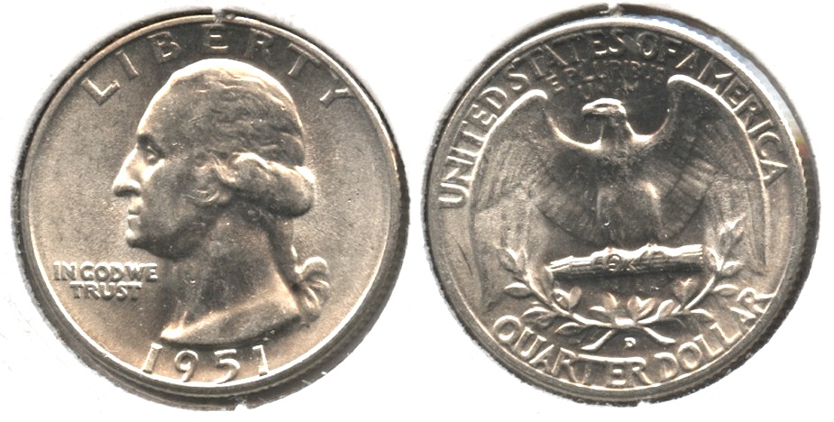 1951-D Washington Quarter MS-64
