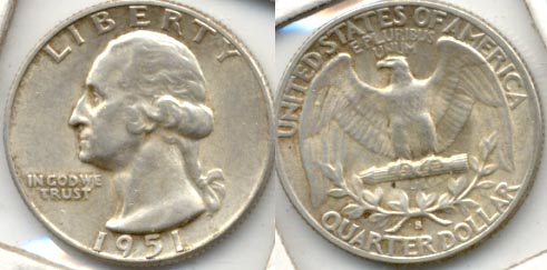1951-S Washington Quarter AU-50 b