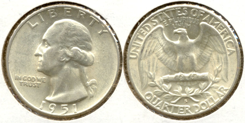 1951-S Washington Quarter AU-55 b