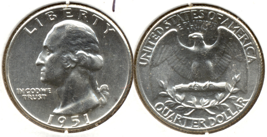 1951 Washington Quarter MS-60