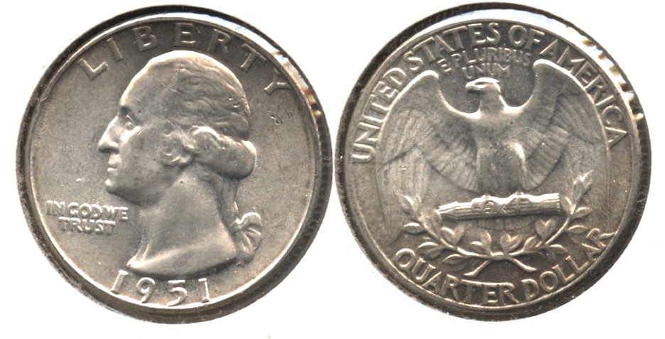 1951 Washington Quarter MS-60 #f