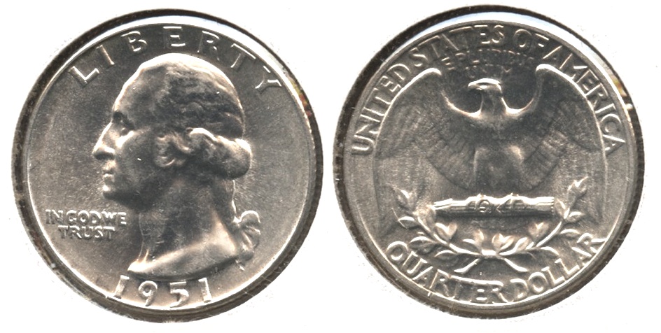 1951 Washington Quarter MS-63 #e