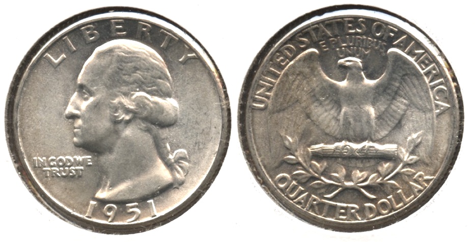 1951 Washington Quarter MS-64 #a