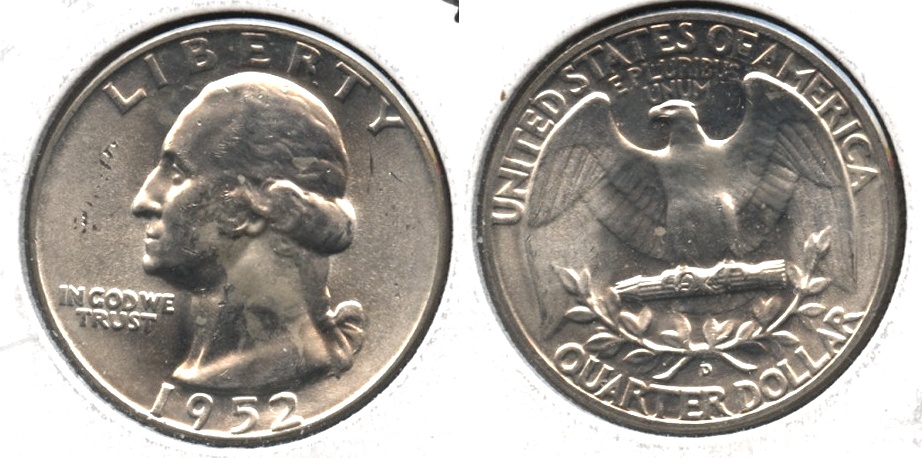 1952-D Washington Quarter MS-60 #s