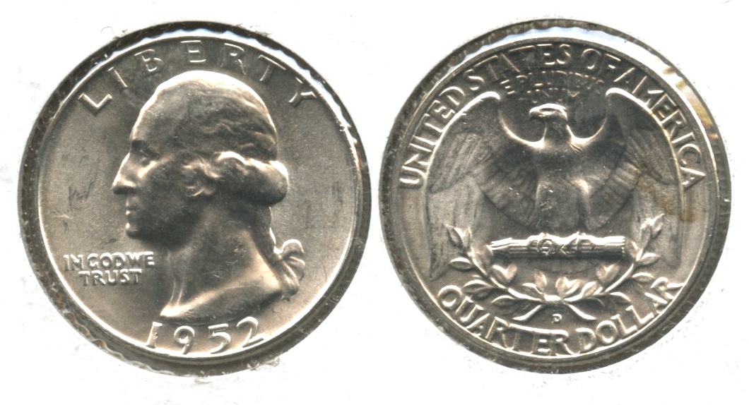 1952-D Washington Quarter MS-60 #w