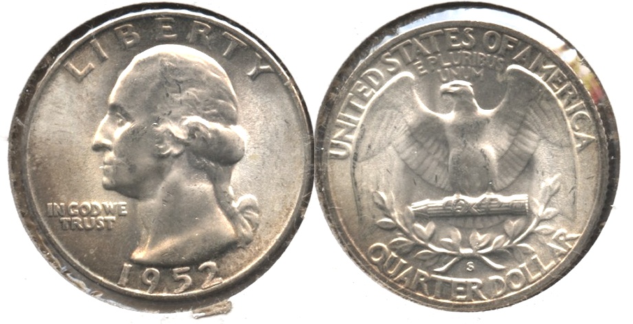 1952-S Washington Quarter MS-60