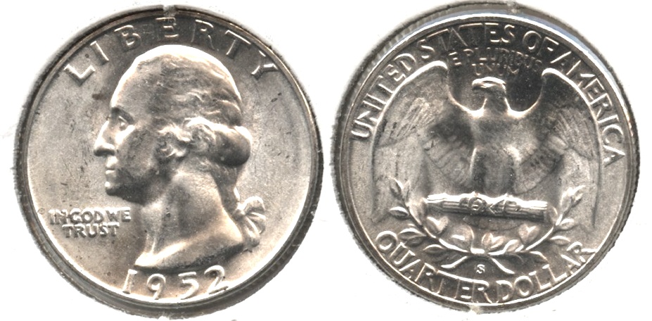 1952-S Washington Quarter MS-60 #a