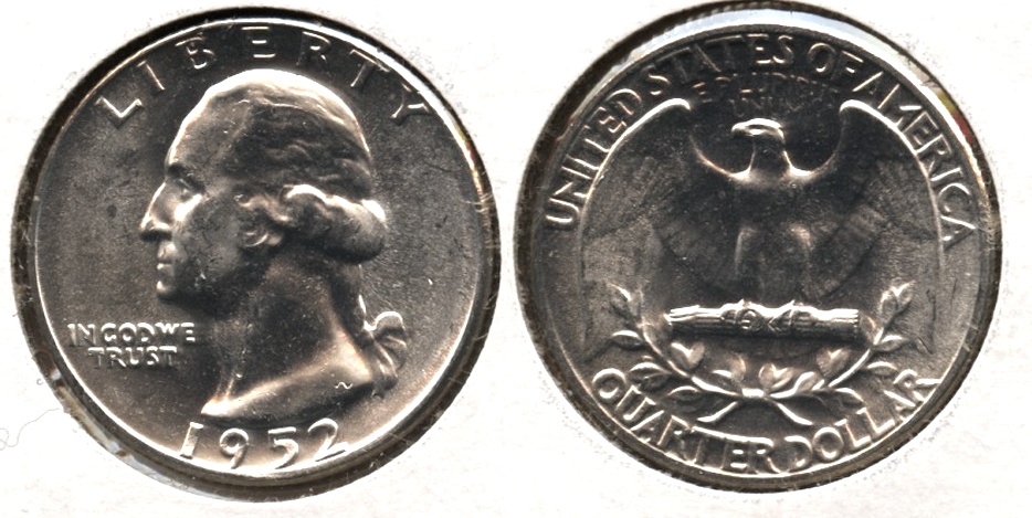 1952 Washington Quarter MS-60 #a