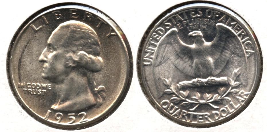 1952 Washington Quarter MS-60 #b