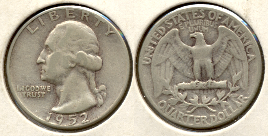 1952 Washington Quarter VG-8