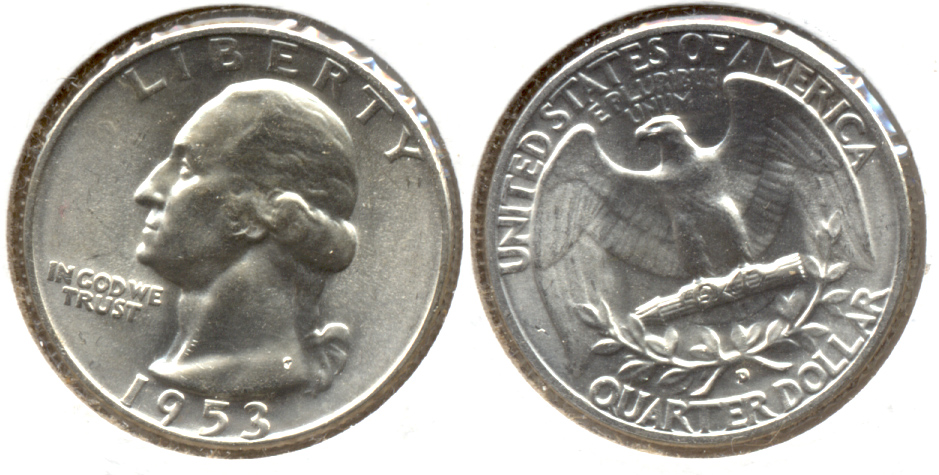 1953-D Washington Quarter MS-60