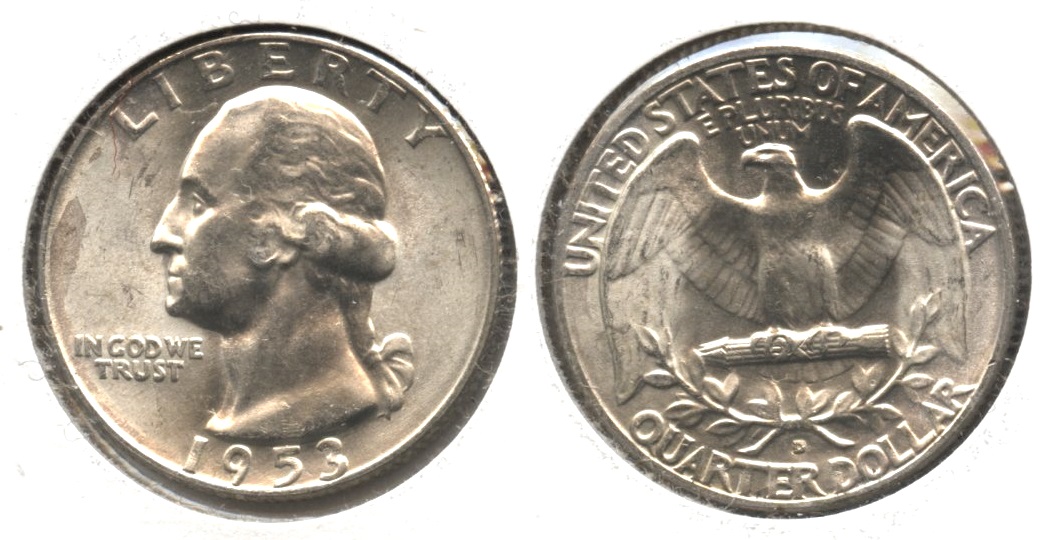1953-D Washington Quarter MS-60 #b