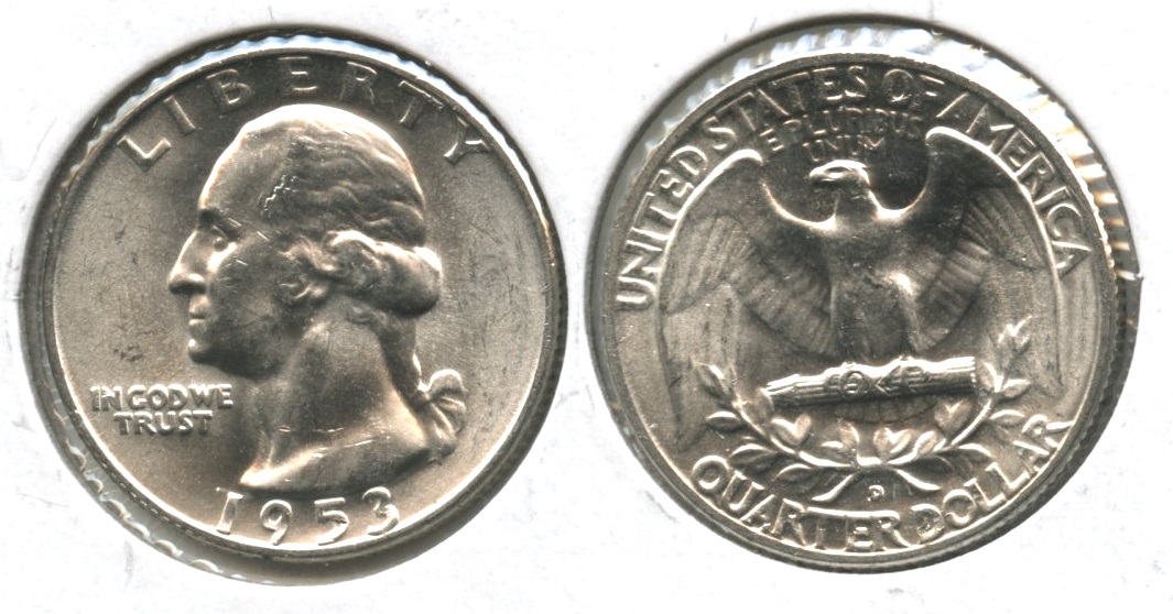 1953-D Washington Quarter MS-60 #c