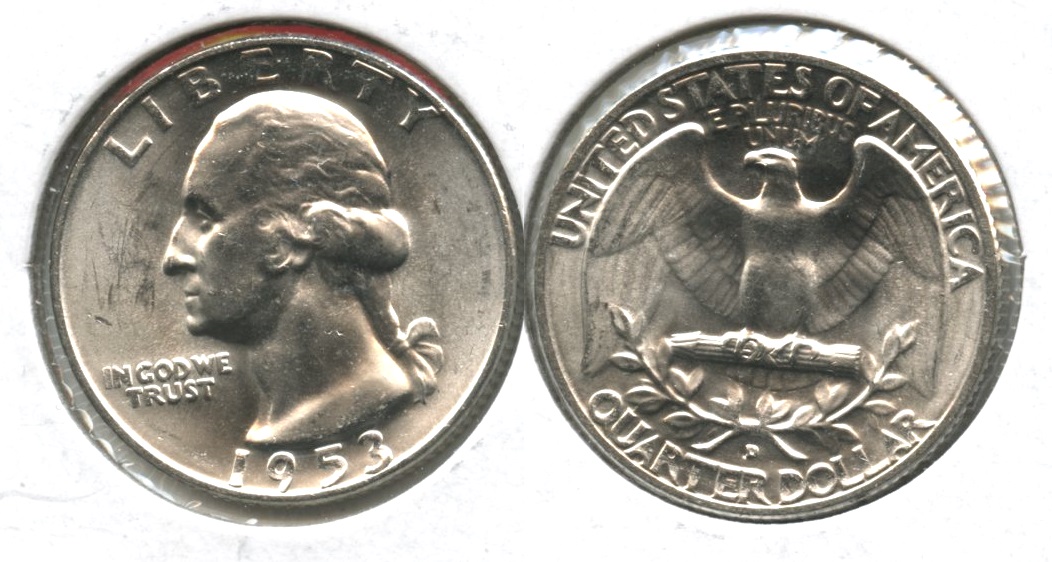 1953-D Washington Quarter MS-60 #e