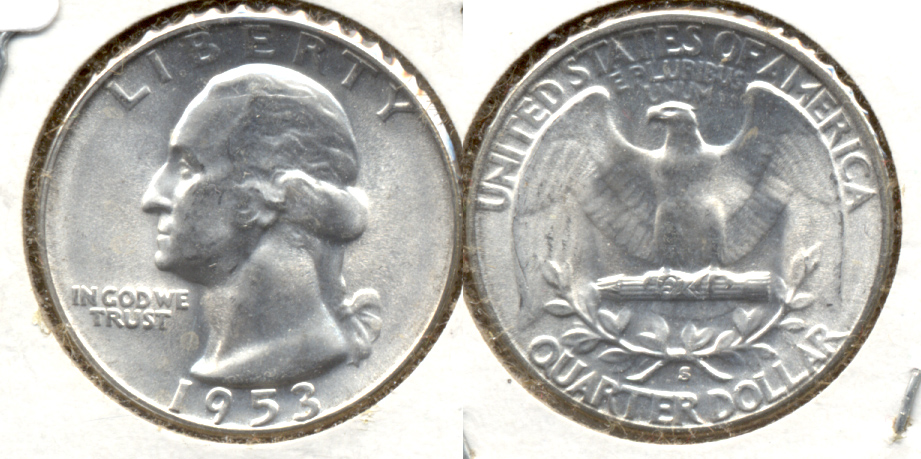1953-S Washington Quarter MS-60 e