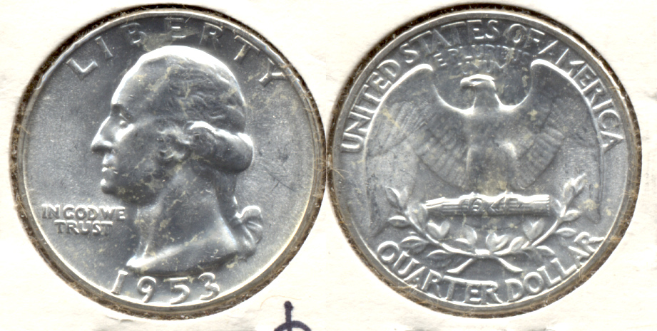 1953 Washington Quarter MS-60 a