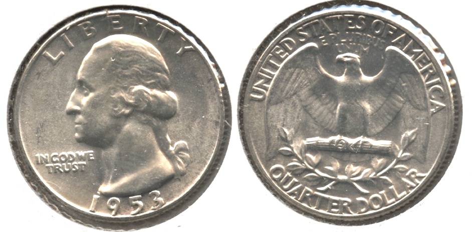 1953 Washington Quarter MS-60 #c