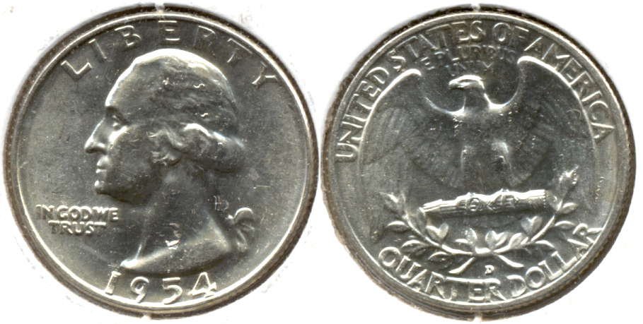 1954-D Washington Quarter MS-60 a