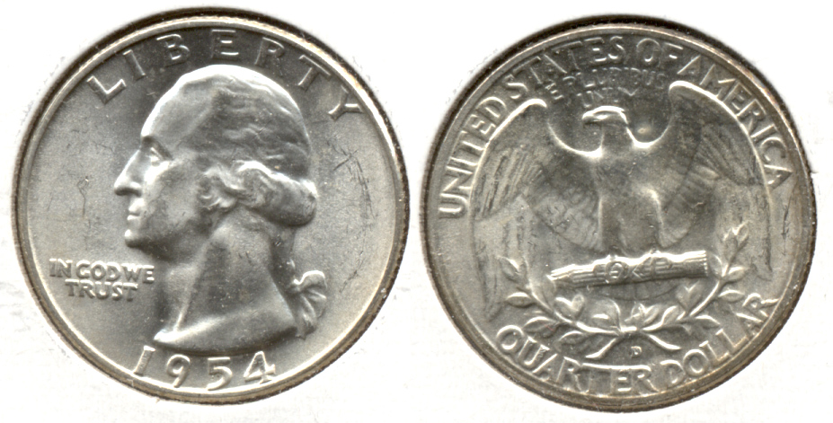 1954-D Washington Quarter MS-60 d