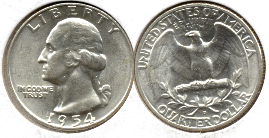 1954-D Washington Quarter MS-60 e