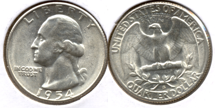 1954-S Washington Quarter MS-60