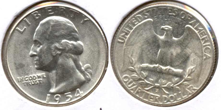 1954-S Washington Quarter MS-60 a