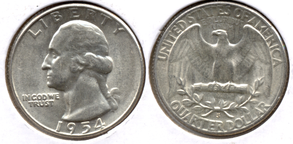 1954-S Washington Quarter MS-60 e