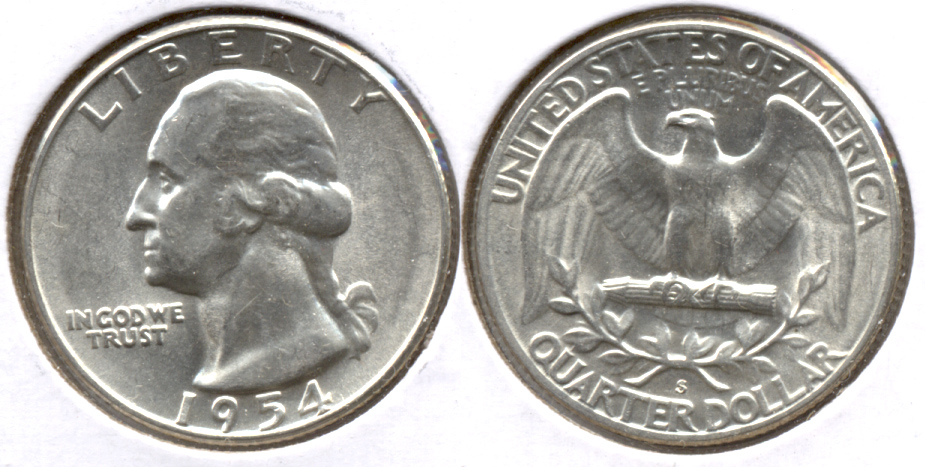 1954-S Washington Quarter MS-60 h