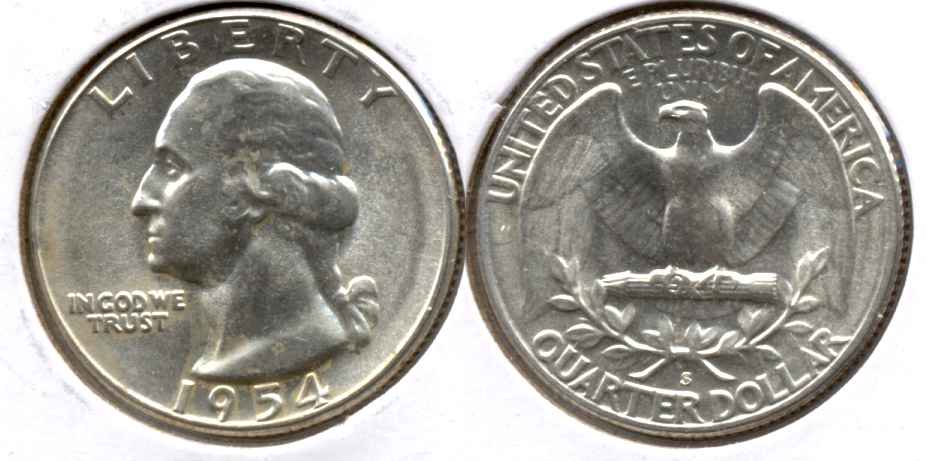 1954-S Washington Quarter MS-60 i