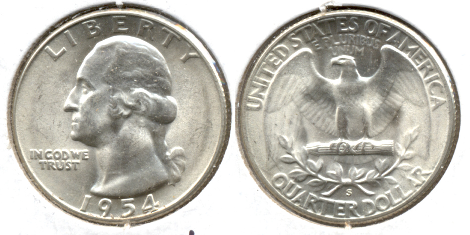 1954-S Washington Quarter MS-60 m