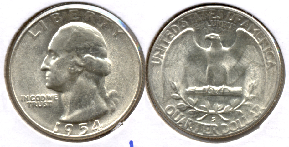 1954-S Washington Quarter MS-60 o