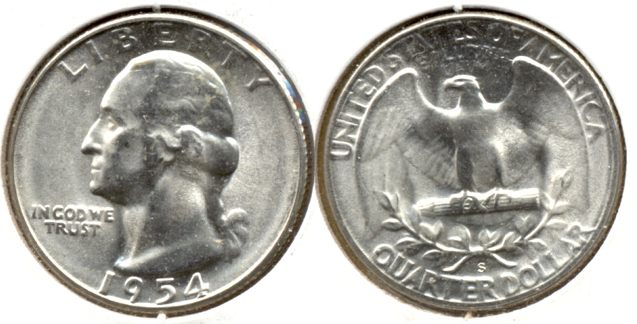 1954-S Washington Quarter MS-60 r